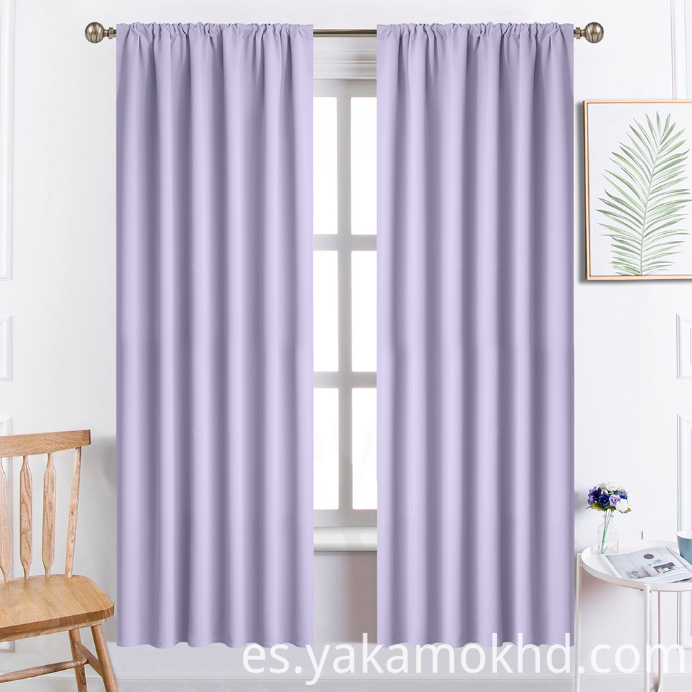 Cortinas opacas color lila de 72 pulgadas 72 Inch Lilac Blackout Curtains